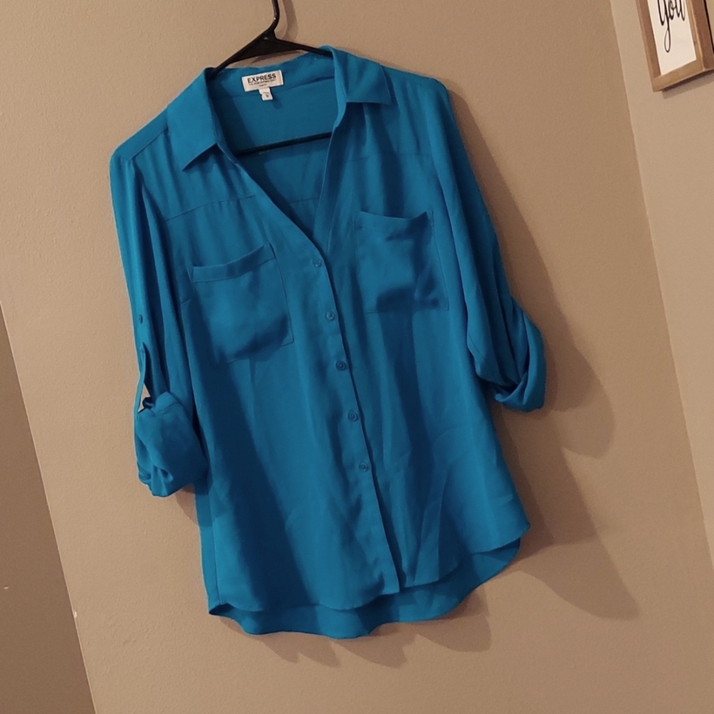 Express The Portofino Shirt Slim Fit Blue Medium